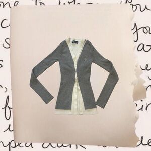 office siren layered button up long sleeve top